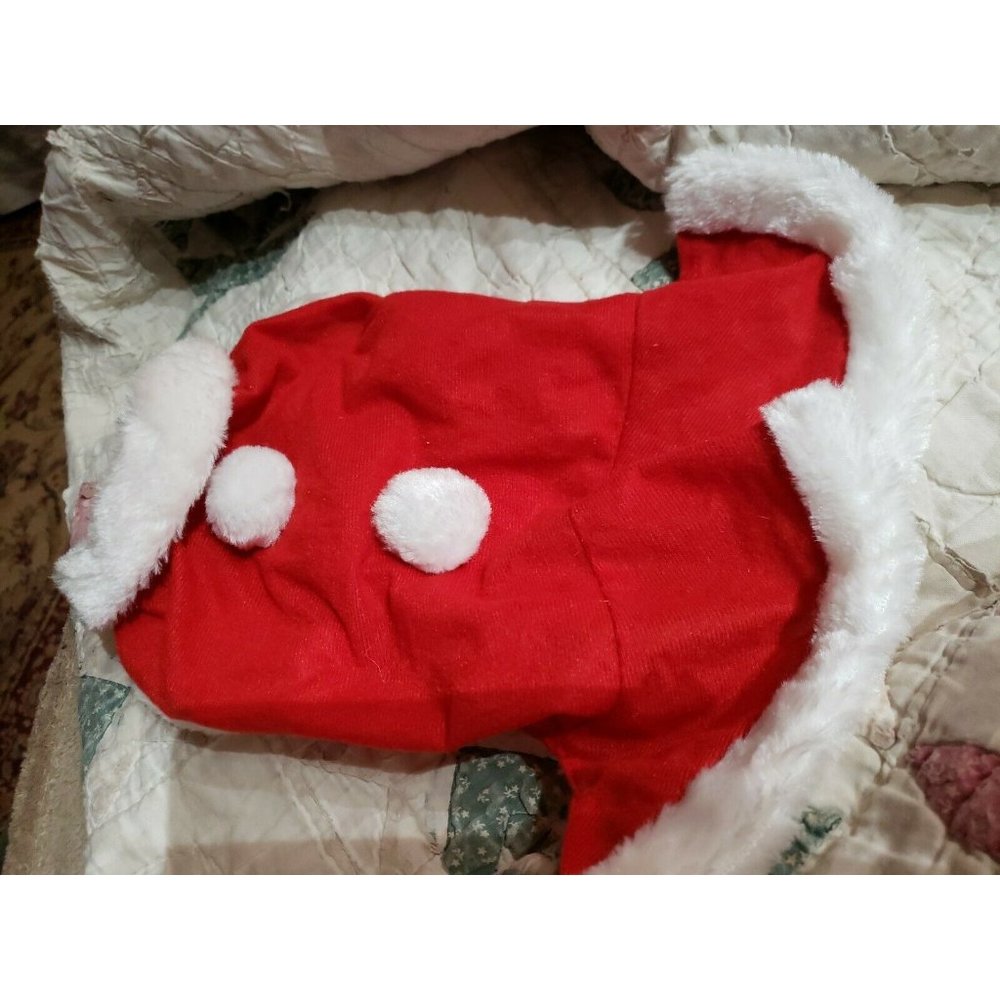 1 Handcrafted Potholder Santa Merry Christmas solid on reverse 8 x 8in